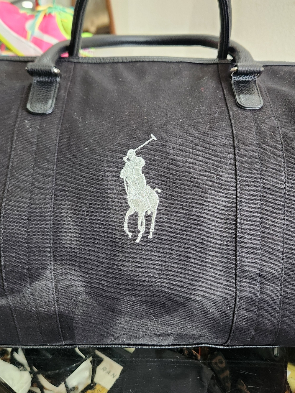 Polo by Ralph Lauren Player Black Canvas Men's Weekend Bag